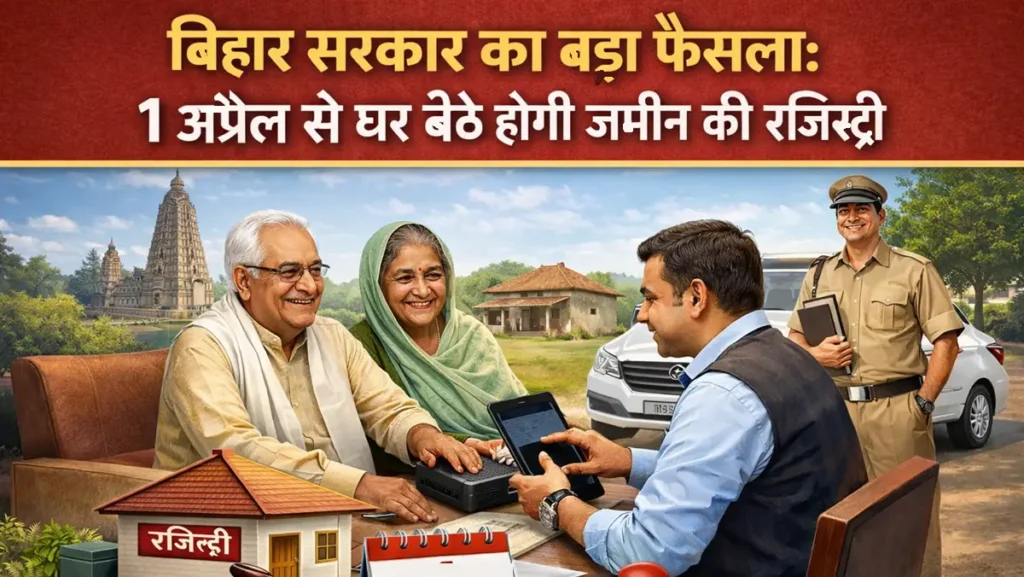 बिहार में 1 अप्रैल से बुजुर्गों के लिए घर बैठे जमीन रजिस्ट्री सुविधा