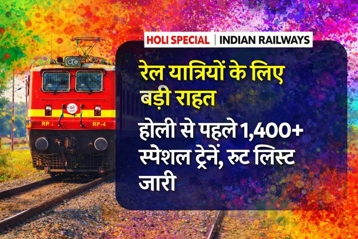 होली स्पेशल ट्रेन 2026: रेलवे का बड़ा ऐलान