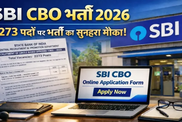 SBI CBO भर्ती 2026 – 2273 पदों पर आवेदन प्रक्रिया और नोटिफिकेशन विवरण