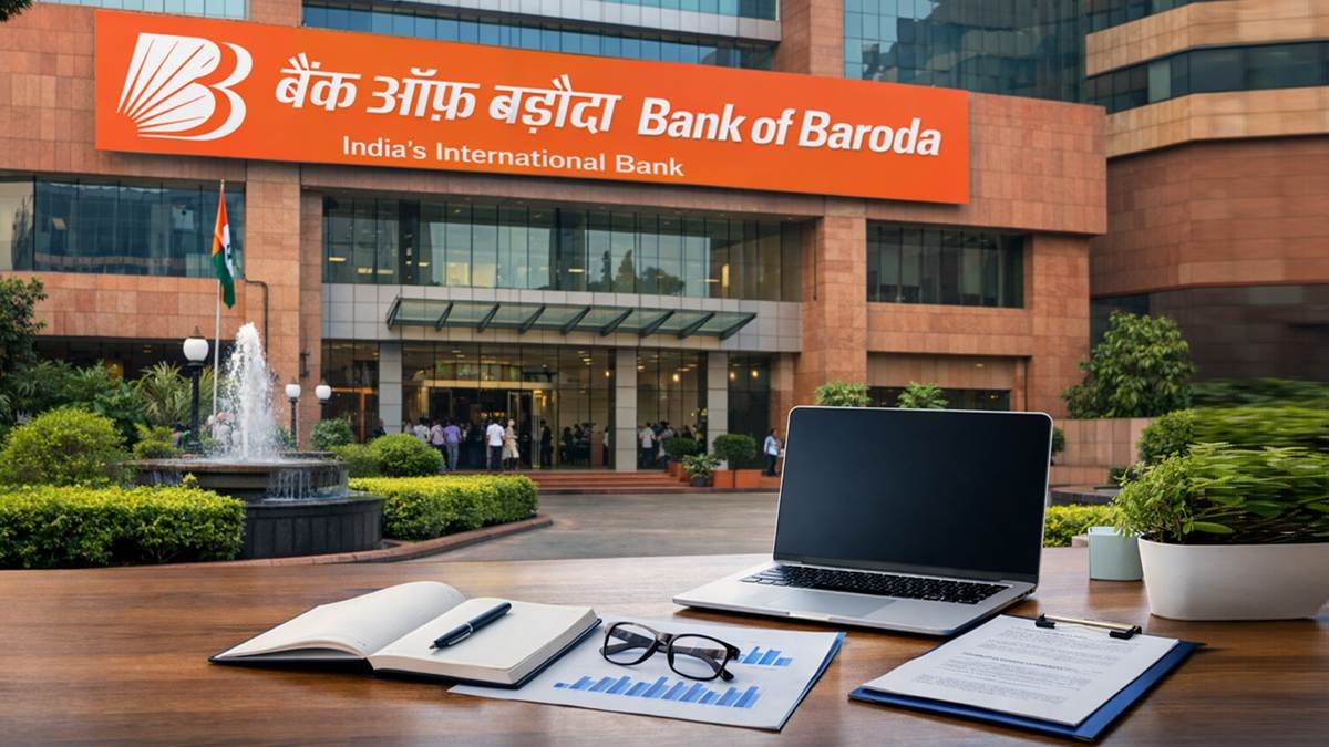 Bank of Baroda recruitment 2026 bank building official logo India job vacancy