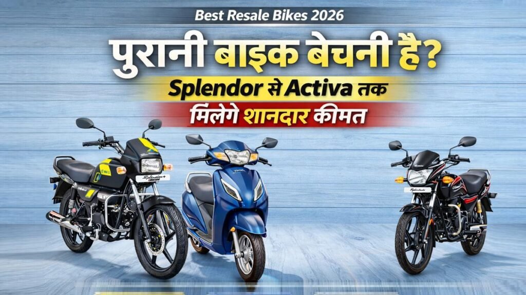 Best resale value bikes in India 2026 Hero Splendor Honda Activa Honda Shine resale value