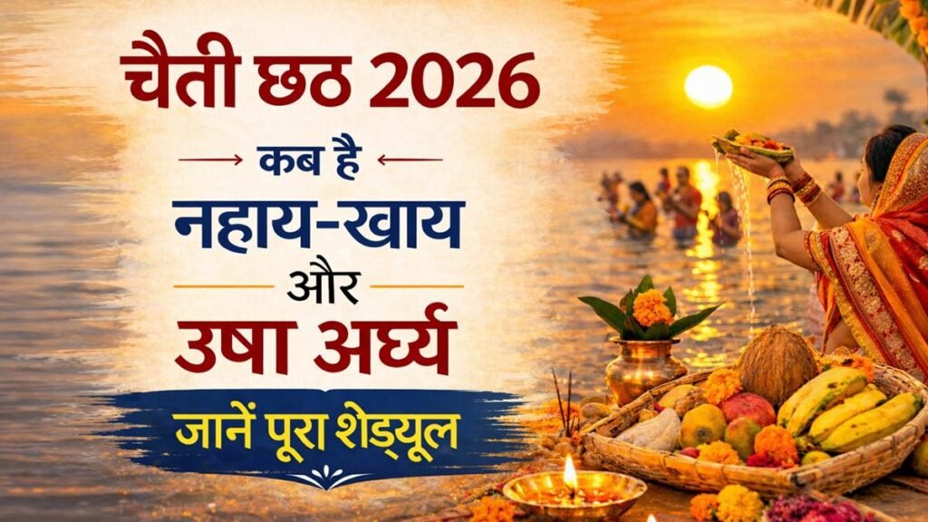 Chaiti Chhath 2026 कब है नहाय-खाय और उषा अर्घ्य की तिथि और पूरा शेड्यूल