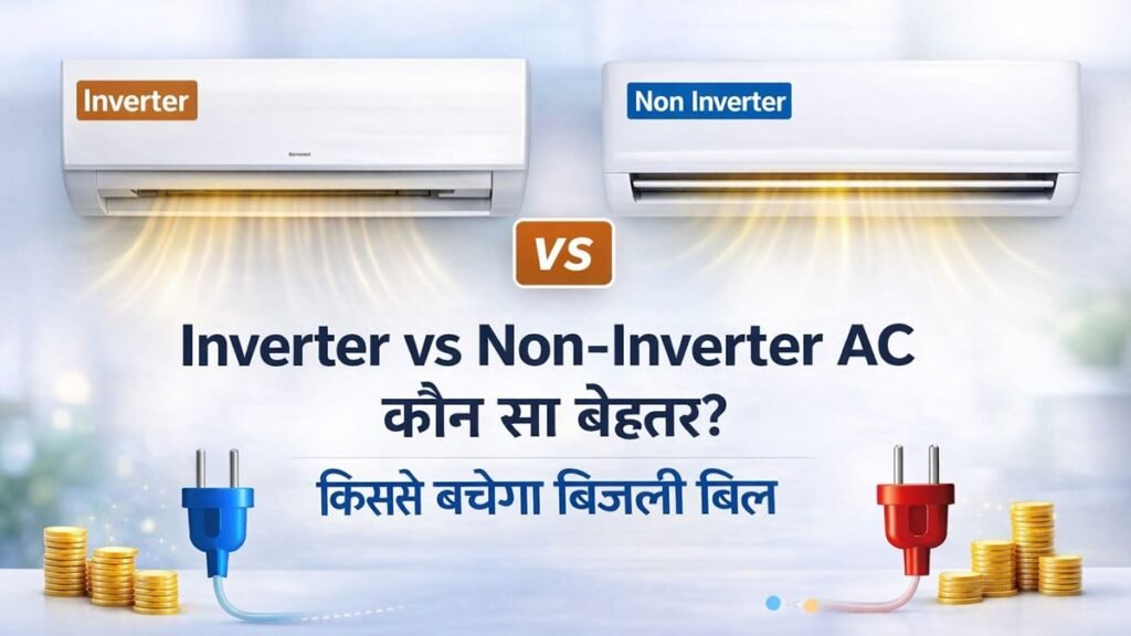 Inverter vs Non-Inverter AC comparison – कौन सा AC बिजली बिल बचाता है