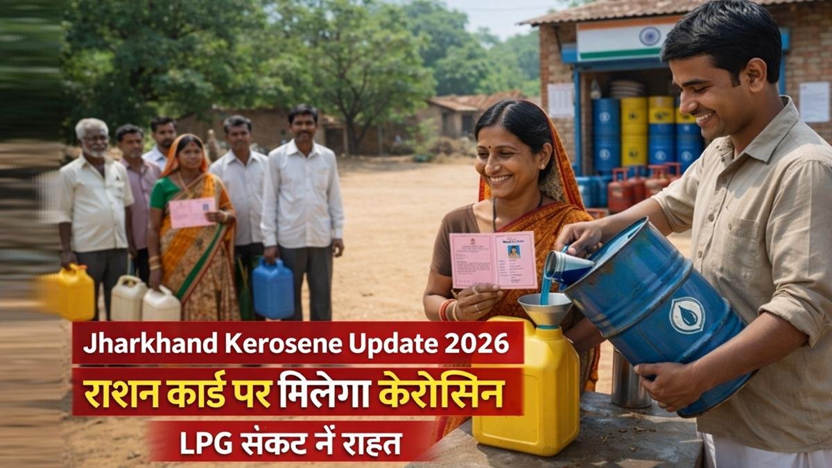 झारखंड में राशन कार्ड धारकों को केरोसिन वितरण 2026 LPG संकट के बीच राहत