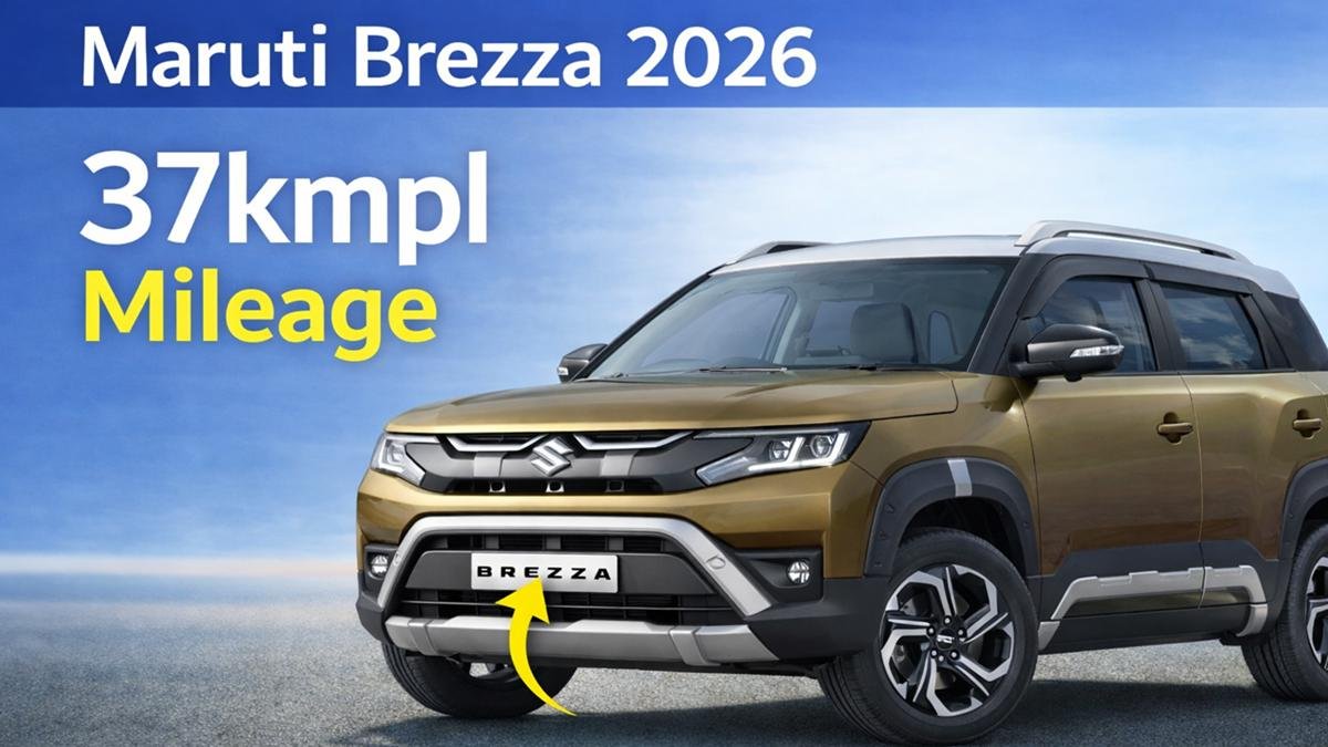 Maruti Brezza Hybrid 2026 37kmpl mileage SUV front view