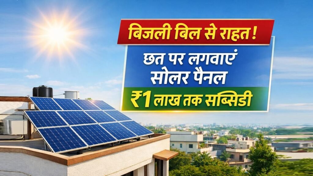 PM Surya Ghar Yojana rooftop solar panel subsidy ₹1 lakh