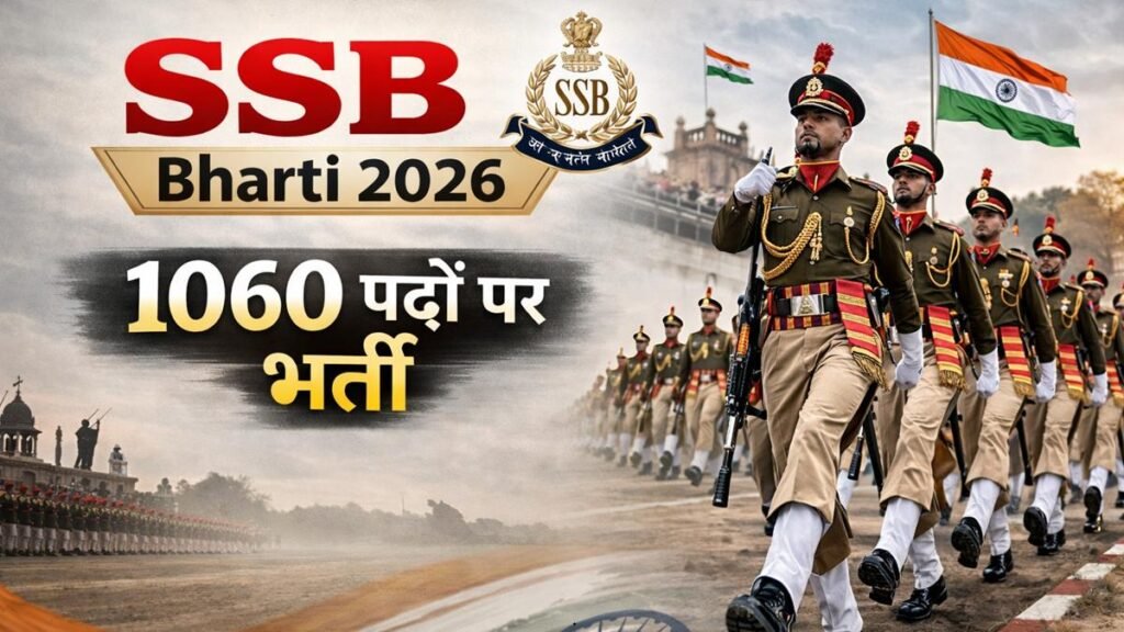 SSB Bharti 2026 1060 पदों पर भर्ती, 10वीं पास उम्मीदवारों के लिए मौका