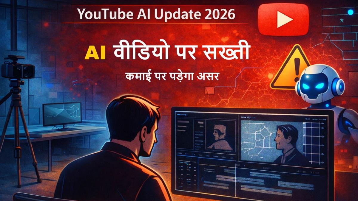YouTube AI Update 2026 कमाई पर पड़ेगा असर AI कंटेंट नियम सख्ती