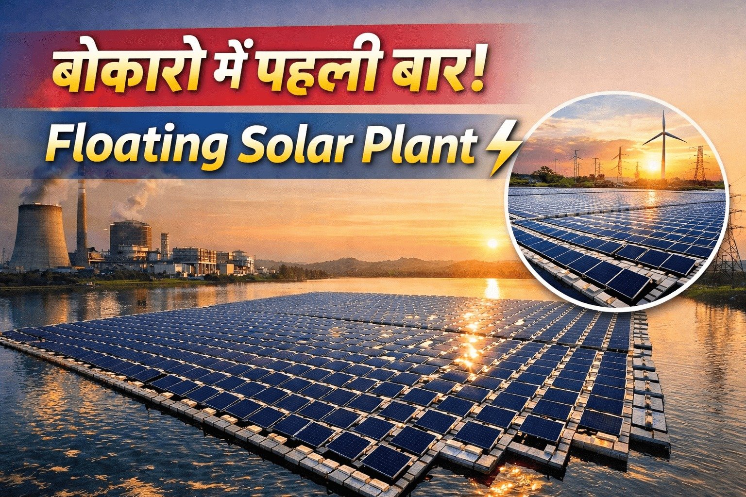 बोकारो में पहली बार Floating Solar Plant! जानें कैसे बढ़ेगी बिजली 510MW तक