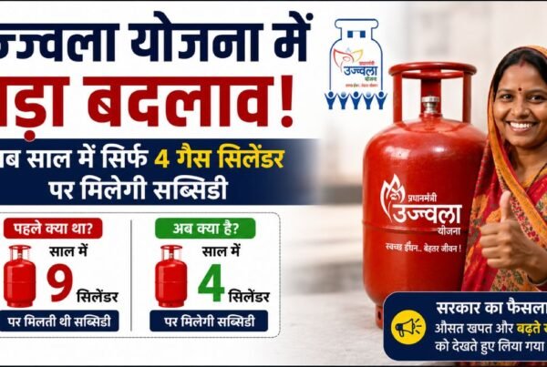 उज्ज्वला योजना के तहत सब्सिडी वाले LPG सिलेंडरों की संख्या 9 से घटाकर 4 की गई